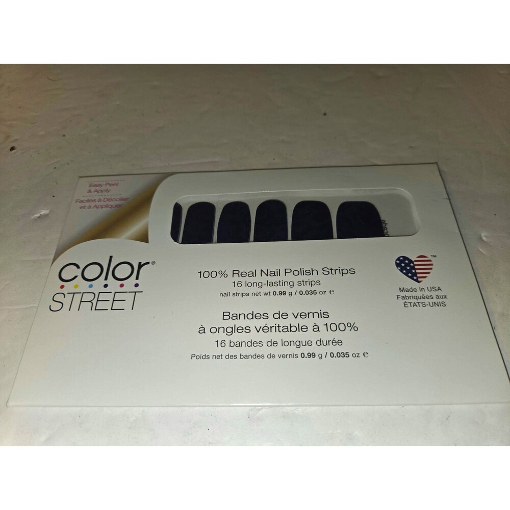 Color Street Royal Brocade Black Gloss Nail Polish Strips D02513 0.035oz